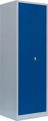 Produktbild von Stahl Besenschrank Putzschrank PutzSpind Putzmittelschrank Lichtgrau/Blau 510721