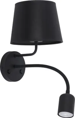 Zdjęcie produktu dla Kinkiet MAJA czarny 2xE27x60W tkanina wym:50x19x40cm IP20 TK-Lighting