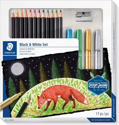 Obrázek produktu pro STAEDTLER 61 149C STAEDTLER Kreslící sada Black & White Design Journey, 17 kusů