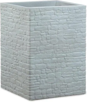Produktbild von Plastik Pflanztopf Quadratisch Grau für Außenbereich - 54 cm Höhe