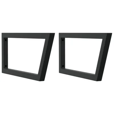 Immagine prodotto di vidaXL Staffe per lavabo 2 pz. acciaio nero trapezoidale