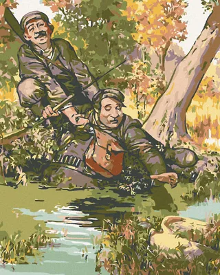 Produktbild von Zuty - Malen nach Zahlen - JÄGER BEI JAGD, 40x50 cm, mit Keilrahmen (bereits gespannt)