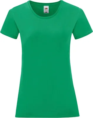 Produktbild von Fruit of the Loom 61-432-0 | Damen Iconic T, 100% gekämmte, ringgesponnene Baumwolle - Farbe: Kelly Green - Größe: M