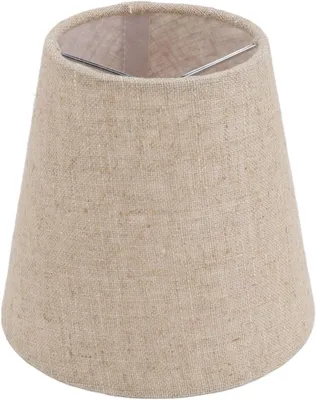 Productafbeelding van Kleine Lampenkappen - Linnen Kappen - Sfeervol Licht - Eenvoudige Montage - 6 Stuks - Beige
