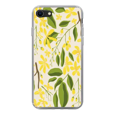 Produktbild von MuchoWow® Handyhülle Schutzhülle Hülle für iPhone 8 Blume - Gelb - Muster Silikon Softcase Handy Hülle - Schutzhaube