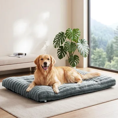 Imagen del producto de Cama para perros grandes - Tamaño XL - Lavable - Suave - Antideslizante - 102 x 70 x 10 cm - Cojín para perros