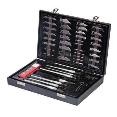 Produktbild von Silverline Skalpell Hobbymesser Klingen Bastelmesser Set 51 teilig