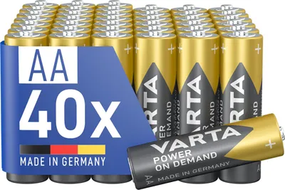 Image de Piles VARTA Power on Demand AA (format Mignon), lot de 40, pack de réserve, rechargeables (15,99)