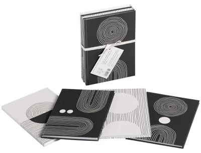 Produktbild von Pagna Set Notizbuch A5 Abstrakt 128S dotted lines 4 Stück