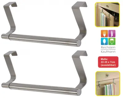 Image de porte-serviette télescopique 2 pièces Porte-serviette Porte-stylo