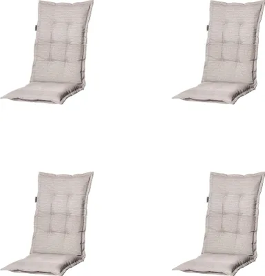 Produktbild von Madison – Richmond Hochlehner-Sitzkissen – Beige – 123 x 50 x 6 cm – 4er-Set