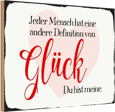Produktbild von vianmo Holzschild 12x18 cm jeder Mensch Glück du bist meine Spruch Zitat