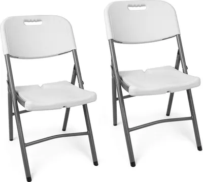 Zdjęcie produktu dla Krzesło ogrodowe Fred VG-9740, zestaw 2 sztuk, składane, HDPE, 113 x 48 x 24 cm