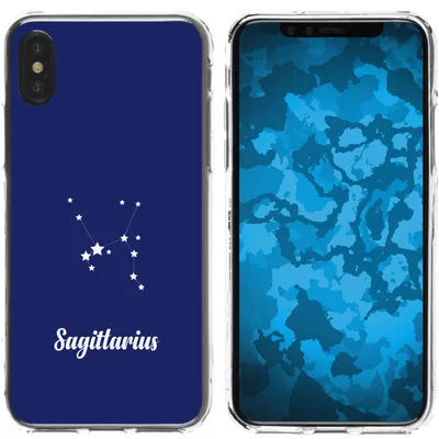 Produktbild von PhoneNatic Case kompatibel mit Apple iPhone X / XS Silikon-Hülle SternzeichenSagittarius M5