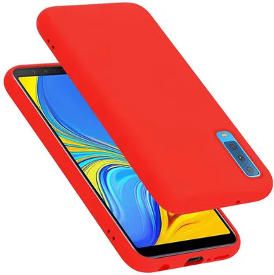 Image de Cadorabo Housse pour Samsung Galaxy A7 2018 Housse en rouge Housse pour portable Case Cover TPU Etui