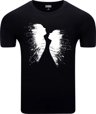 Produktbild von Diarbo Herren T-Shirt mit Künstlerischem Druck Mann und Frau Schwarz Gr.XS