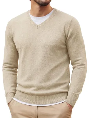 Immagine prodotto di Maglione da uomo - Scollo a V - Arancione