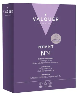 Immagine prodotto di VALQUER Kit professionale per permanente "no. 2" per capelli colorati, 210 ml