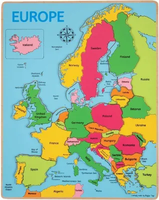 Produktbild von BJ BJ048 Holzkarte von Europa