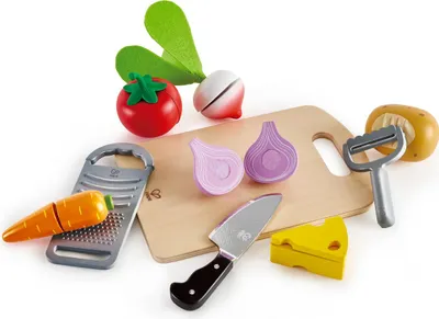 Produktbild von Hape Kochgrundlagen - Holz Küchenspielzeug für Kinder, Spielküche Zubehör, realistisches Kochset für Rollenspiel, Lernspielzeug und Kreativspielzeug