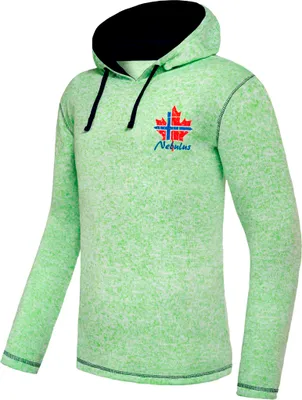 Produktbild von Nebulus Fleecehoody JAKE Herren, stylischer Pullover , Kapuze mit Kordelzug , P5237 - Herren, lime-navy, S