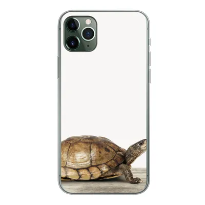 Produktbild von MuchoWow® Handyhülle Schutzhülle Hülle für iPhone 11 Pro Max Schildkröte - Junge - Tiere - Kinder - Mädchen Silikon Softcase Handy Hülle - Schutz