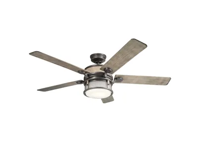 Produktbild von Elstead Ahrendale leiser Deckenventilator mit LED Licht Ø152cm IP44 Außenbereich + Fernbedienung
