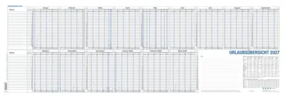 Produktbild von Urlaubsübersicht 97,4x31cm für 25 Mitarbeiter 2027