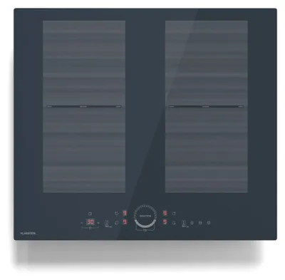 Image de Klarstein Delicatessa 60 Plaque À Induction Encastrable - 4 Zones, 7000 W Thermoboost, Flexzone, Verrouilage Parental, Minuterie, Vitrocéramique Noire, Design 59 cm