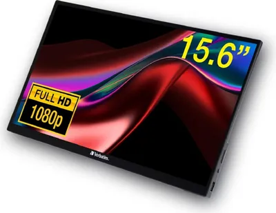 Produktbild von Verbatim 49592, 39,6 cm (15.6"), 1920 x 1080 Pixel, Full HD, LCD, 6 ms, Schwarz