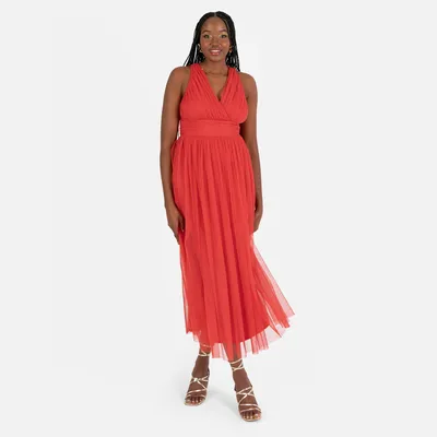 Produktbild von Anaya with Love – Damenkleid, Midaxi-Länge, ärmellos, mit V-Ausschnitt und Wickeldesign im Oberteil, mit Schlüsselloch-Detail