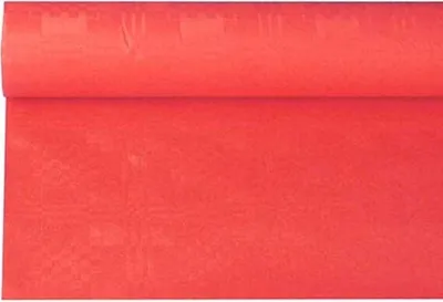 Produktbild von Papstar Papiertischtuch mit Damastprägung 6 m x 1,2 m rot 85471