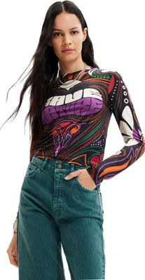 Produktbild von DESIGUAL T-shirt Damen Acetat Schwarz GR74887 - Größe: XS