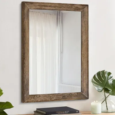 Image de Miroir mural en bois avec cadre, dimensions 40 x 30 cm