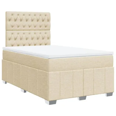 Immagine prodotto di Letto a molle con materasso crema 120x190 cm in tessuto