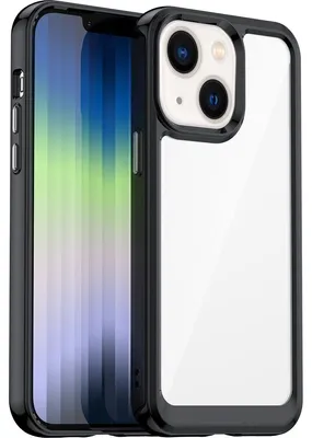 Produktbild von Mobigear Crystal Schutzhülle für iPhone 14 Plus – Hartschale, Rückseite – Transparent / Schwarz