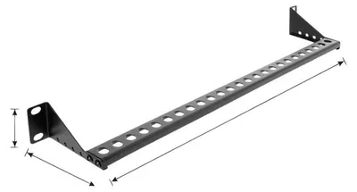 Productafbeelding van Delock 19" 1 HE kabelmanagementpaneel / kabelgeleider, zwart