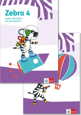 Produktbild von Zebra 4. Paket: Heft Lesen/Schreiben ausleihfähig und Heft Sprache ausleihfähig Klasse 4
