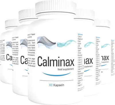 Zdjęcie produktu dla Calminax Forte - 300 kapsułek (5 x 60 kapsułek) - opakowanie 5 sztuk