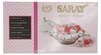 Produktbild von Lokum Turkish Delight Saray | Süßigkeit | Mit Rosenaroma | 400 g