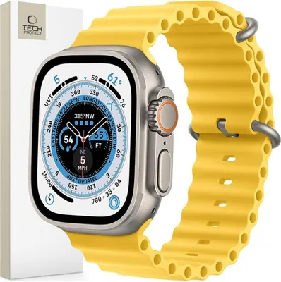 Produktbild von Tech-Protect Iconband Pro Apple Watch 4 / 5 / 6 / 7 / 8 / 9 / Se / Ultra 1 / 2 (42 / 44 / 45 / 49 Mm) Gelb
