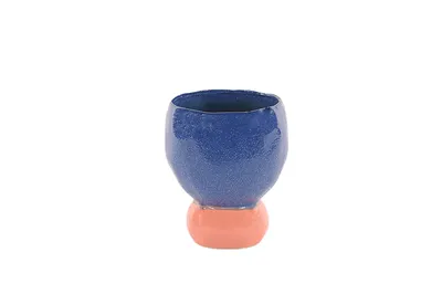 Produktbild von Rasteli Blumentopf "Joyfull Colours" Rosa-Blau D 18 cm H 21,5 cm