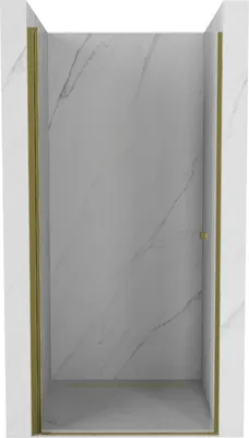 Produktbild von Mexen Pretoria kyvné sprchové dvere 80 cm, transparentnéné, zlatá - 852-080-000-50-00