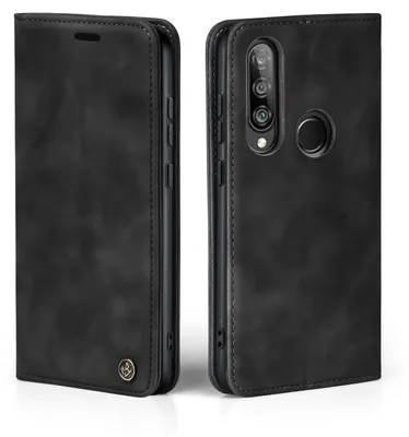 Produktbild von Handy Hülle für Huawei P30 Lite Klapphülle Bookcase Flip Cover Handy Tasche Etui Farbe: Schwarz