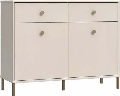 Obrázek produktu pro Skříňka do obývacího pokoje Salvatrice Komoda 114X90X42 cm 2 dveře 2 zásuvky Béžová barva