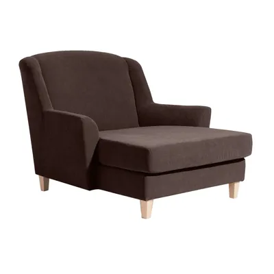 Produktbild von Max Winzer Big-Sessel inkl. 1x Zierkissen 55x55cm Judith - Velourstoff braun - Maße: 136 x 142 x 107 cm
