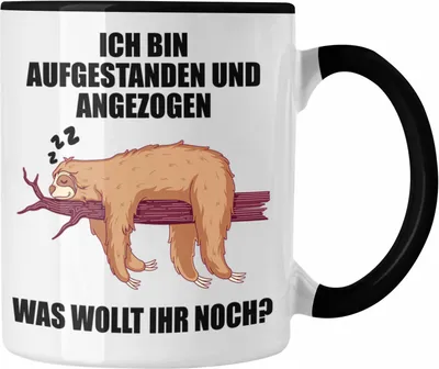 Produktbild von Trendation - Fauler Kollege Geschenk Arbeitskollege Lustige Tasse mit Sprüchen Kollegin (Schwarz)