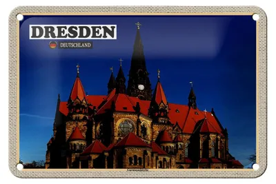 Produktbild von Blechschild Städte Dresden Deutschland Ganisonskirche 18x12cm Schild