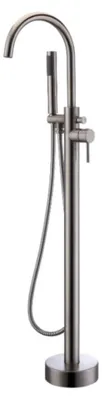 Produktbild von HOME DELUXE - Design Standarmatur - MOON Chrome - Höhe: 115 cm, inkl. Handbrause I freistehende Armatur Wannenbrause Wanneneinlass