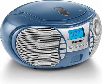 Produktbild von Karcher RR 5025-C tragbares CD Radio (CD-Player, UKW Radio, Batterie/Netzbetrieb, AUX-In) blau